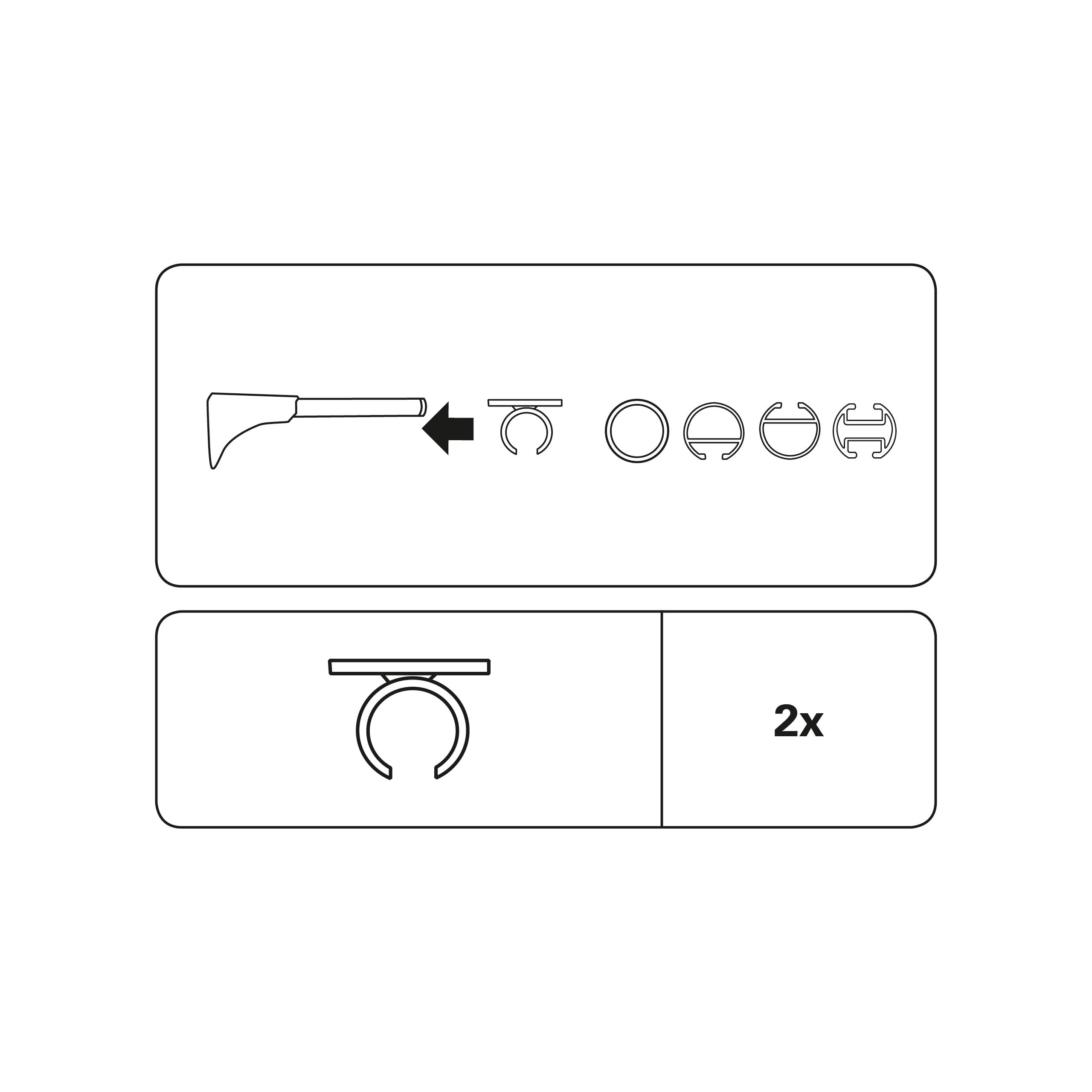 Ring-Adapter für Universal Wandträger Memphis schwarz-matt